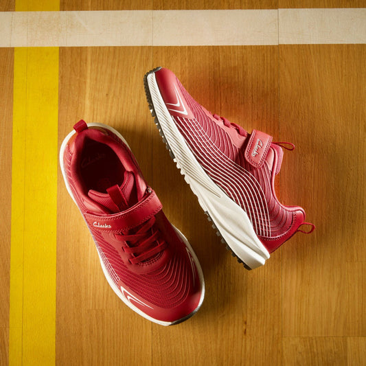 Deyes Dash Kid Red Synthetic | Clarks