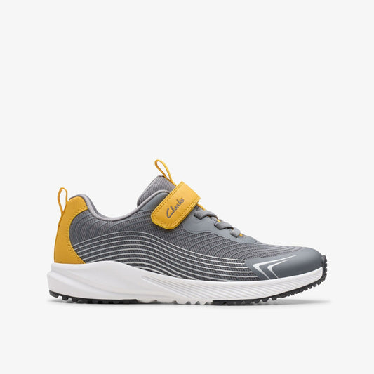 Deyes Dash Kid Grey Synthetic | Clarks Discount