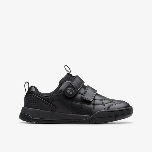 Laser Cross Kid Black Leather | Clarks