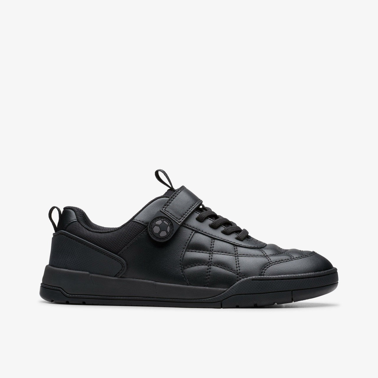 Laser Cross Youth Black Leather | Clarks US