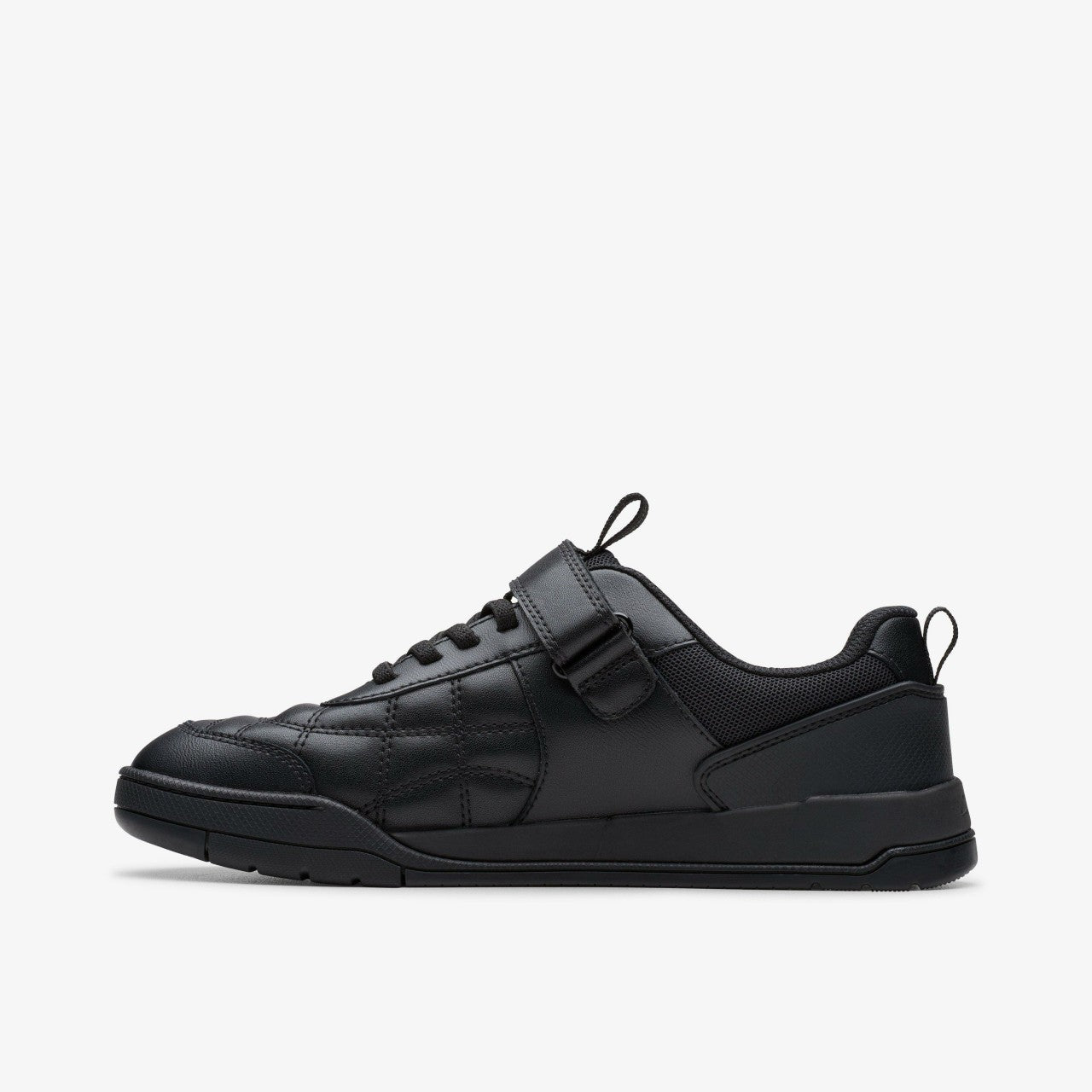 Laser Cross Youth Black Leather | Clarks US