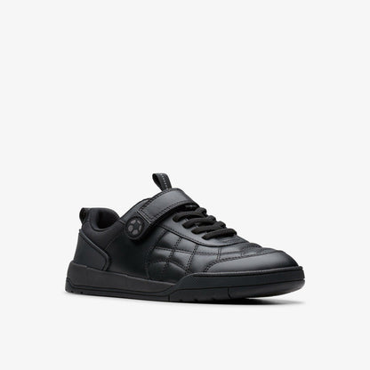 Laser Cross Youth Black Leather | Clarks US
