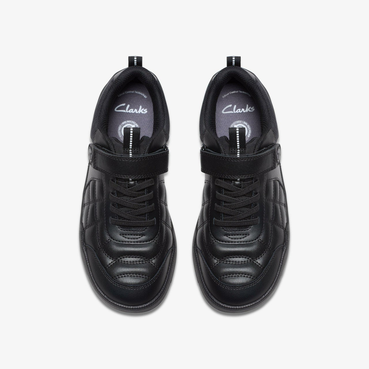 Laser Cross Youth Black Leather | Clarks US