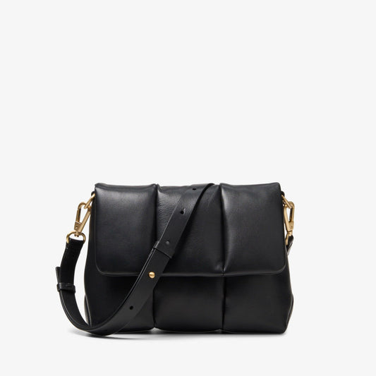 Puffy Crossbody Black Leather | Clarks US