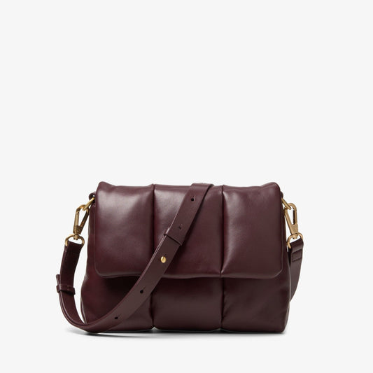 Puffy Crossbody Burgundy Leather | Clarks For Sale