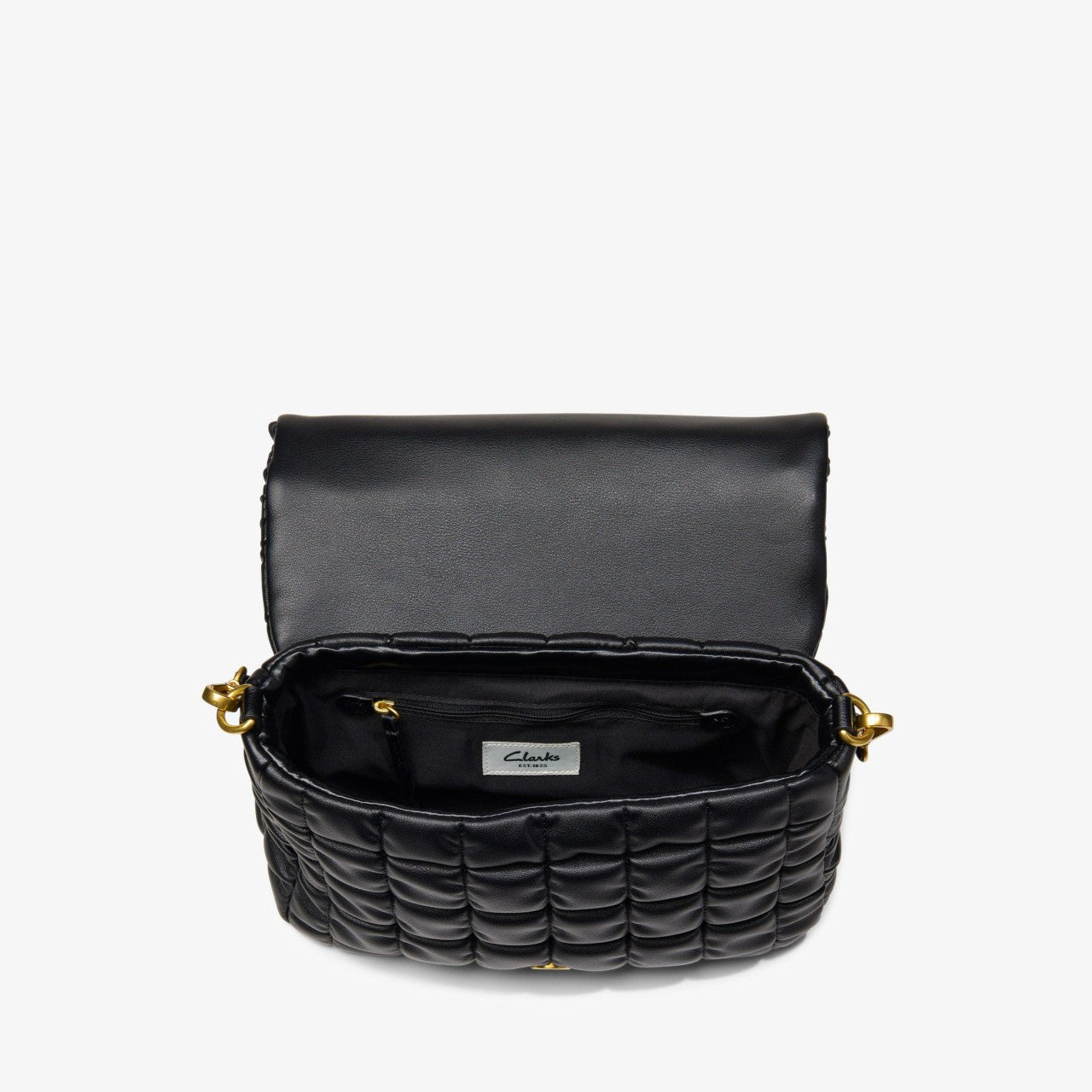 Quilted Cross Black | Clarks