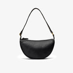 Leather Crescent Crossbody Bag Black - US 9129