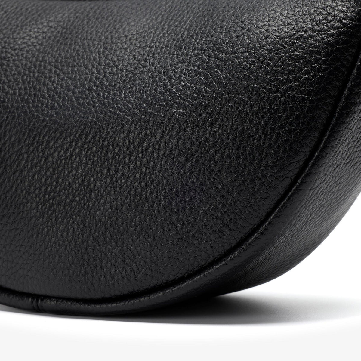 Leather Crescent Crossbody Bag Black - US 9129