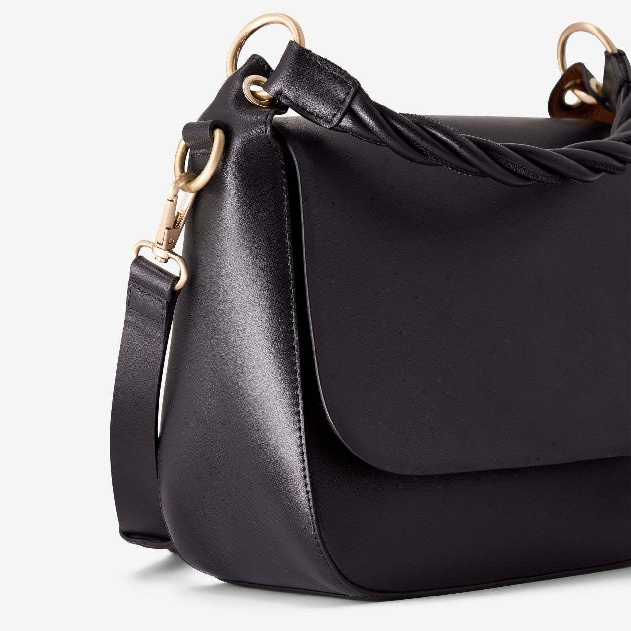 Twist Midi Black Leather | Clarks