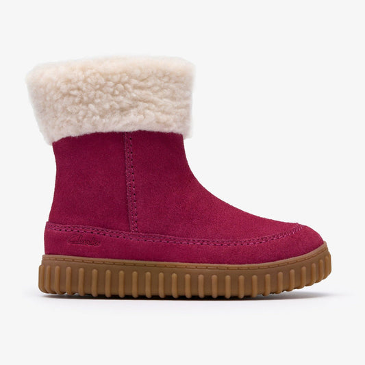 Cove Snug Toddler Berry Suede | Clarks Discount