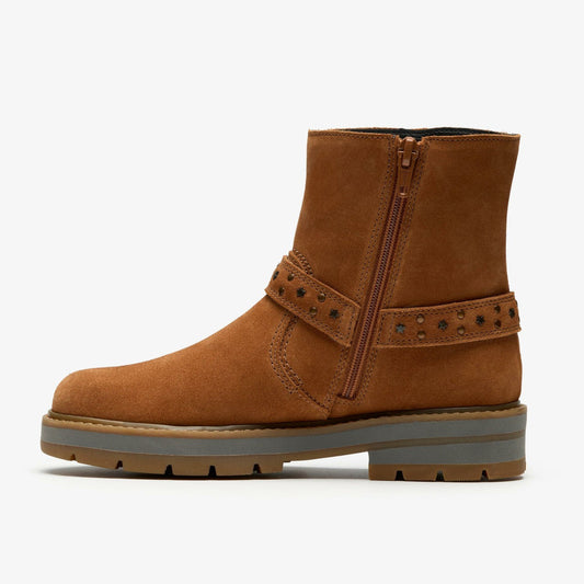 Prague Shine Kid Tan Suede | Clarks