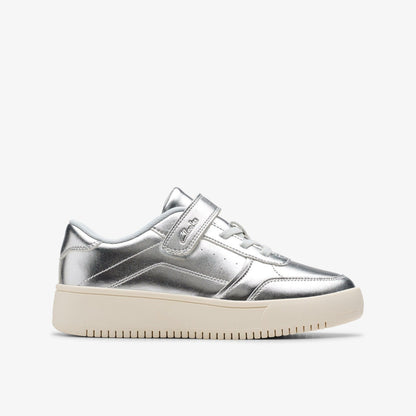 Barley Step Kid Silver Metallic | Clarks