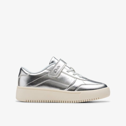 Barley Step Kid Silver Metallic | Clarks