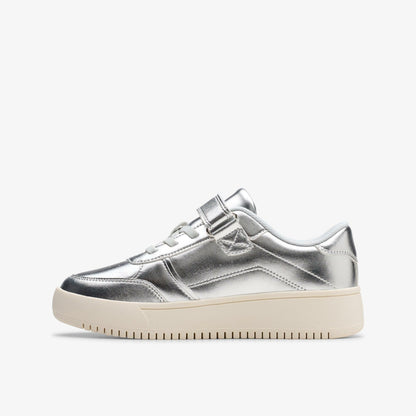 Barley Step Kid Silver Metallic | Clarks