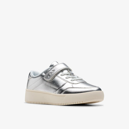 Barley Step Kid Silver Metallic | Clarks