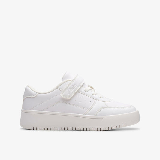 Barley Step Kid White/White | Clarks Discount