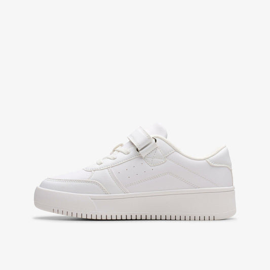 Barley Step Kid White/White | Clarks Discount