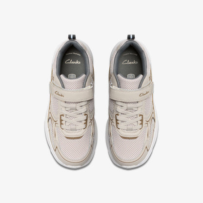Crafton Move Kid Beige Combination | Clarks US