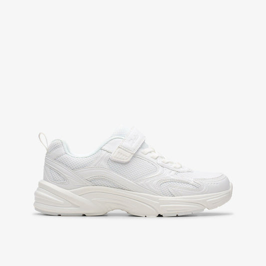 Crafton Move Kid White/White | Clarks For Sale