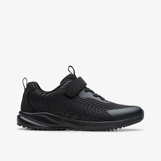 Deyes Dash Youth Black/Black | Clarks US