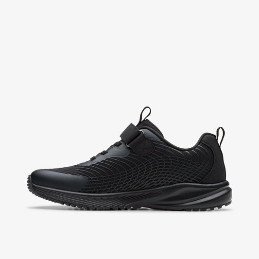 Deyes Dash Youth Black/Black | Clarks US