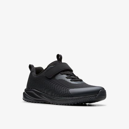 Deyes Dash Youth Black/Black | Clarks US