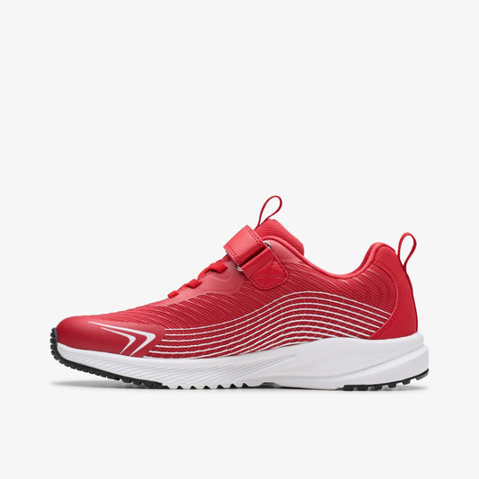 Deyes Dash Youth Red Synthetic | Clarks