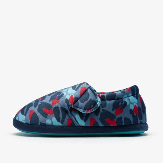 Fluffy Snug Kid Blue Camo Combination | Clarks US