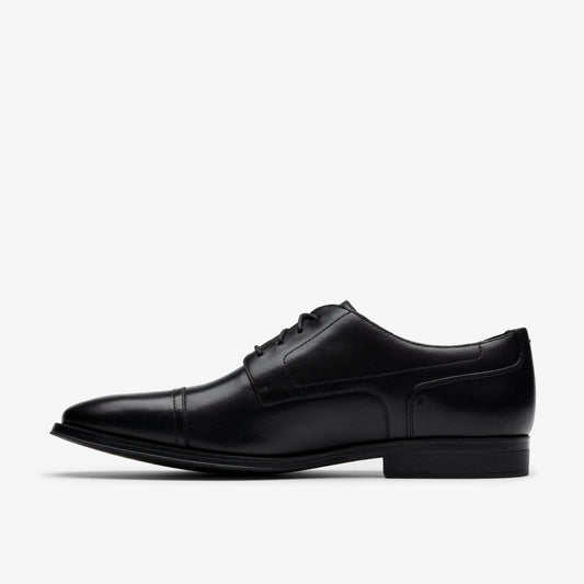 Paulton Cap Black Leather | Clarks For Sale