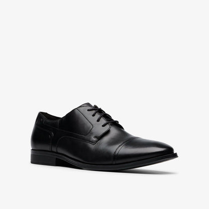 Paulton Cap Black Leather | Clarks For Sale
