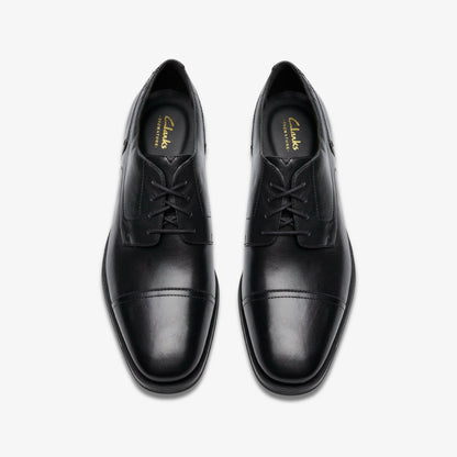 Paulton Cap Black Leather | Clarks For Sale