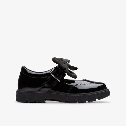 Lorcam Jane Kid Black Patent | Clarks Discount
