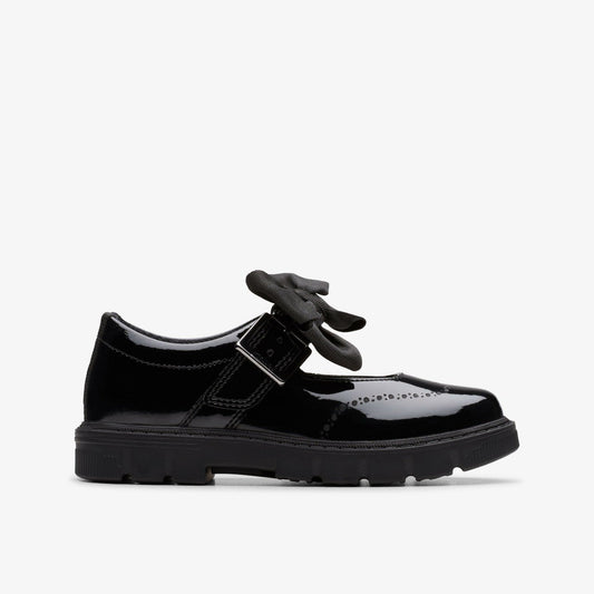 Lorcam Jane Kid Black Patent | Clarks Discount