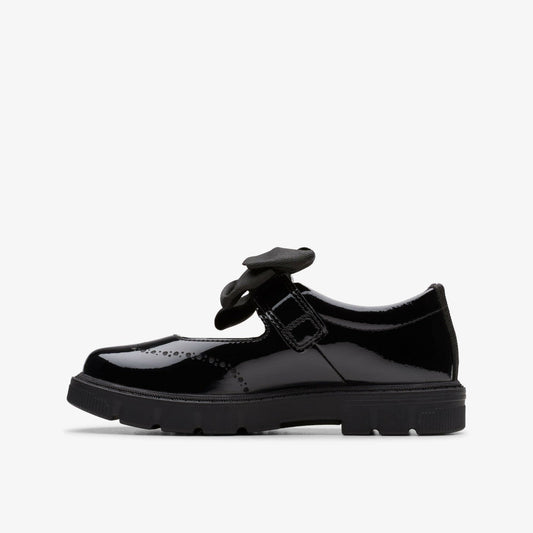 Lorcam Jane Kid Black Patent | Clarks Discount