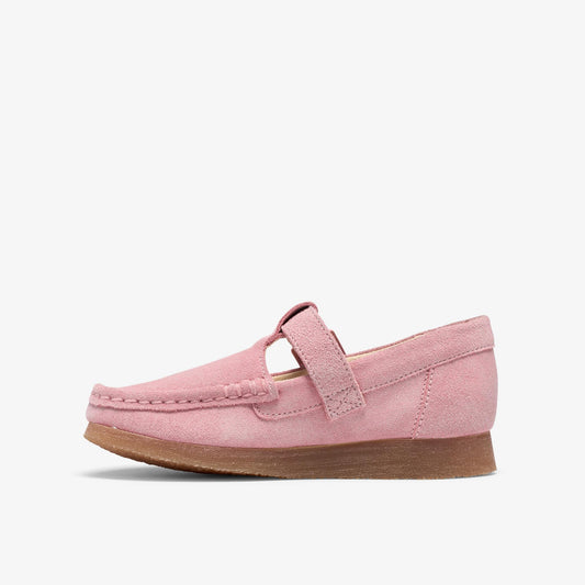 Wallabee T Bar Big Kids Pink Suede - US 7517