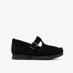 Wallabee T-Bar Kids Black Suede - US 1185