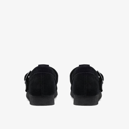 Wallabee T-Bar Kids Black Suede - US 1185