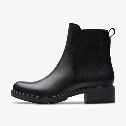 Hearth Top Black Leather | Clarks Discount