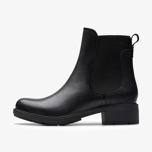 Hearth Top Black Leather | Clarks Discount