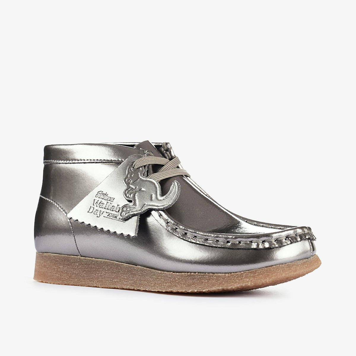 Wallabee Boots Kid Silver Patent - US 3433