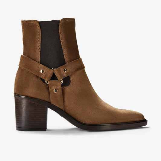 Jesse Buckle Dark Tan Suede | Clarks Discount