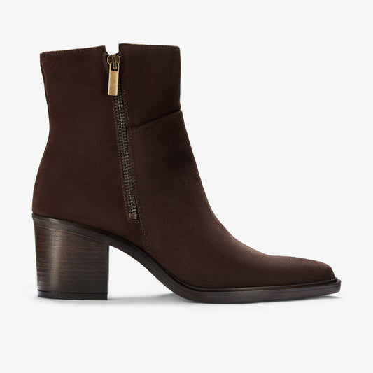 Jesse Zip Dark Brown Suede | Clarks US