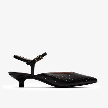 Pisa Stud Black Leather | Clarks Discount