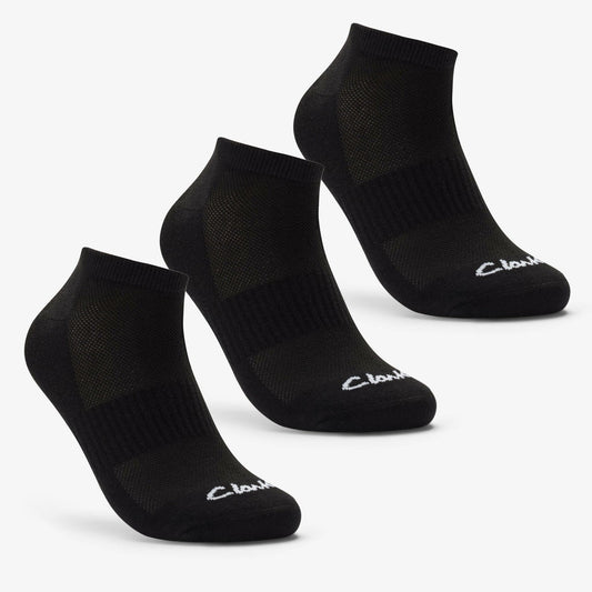Ankle Socks 3 Pack Size 6-11 Black Black | Clarks Sale