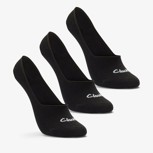 Sock Liners 3 Pack Size 2-8 Black Black | Clarks For Sale