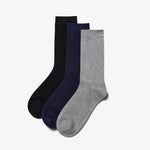 3 Pack Crew Socks Black Multicolour - US 5589