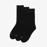 3 Pack Casual Crew Socks Black - US 6861