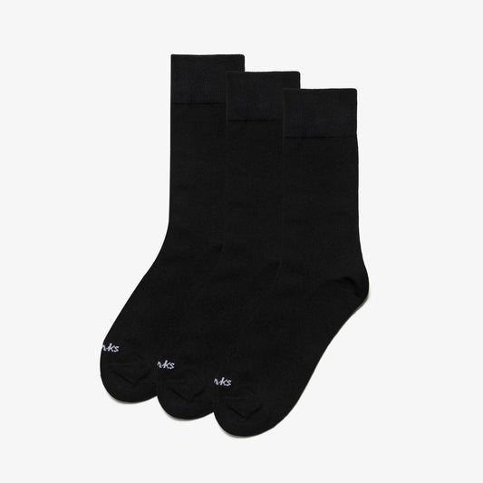 3 Pack Casual Crew Socks Black - US 6861