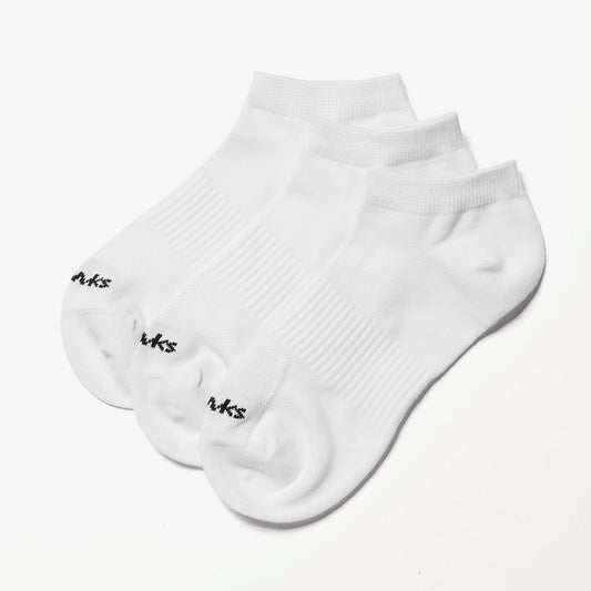 3 Pack Sport Ankle Socks White - US 3638