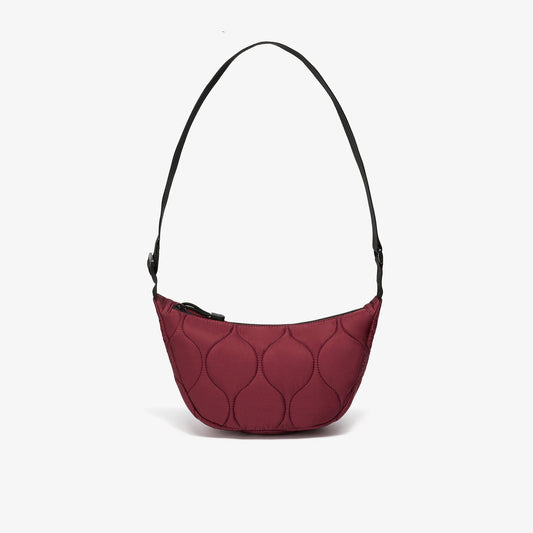 Quilted Trail 2 Strap Crossbody Bag Burgundy - US 5171